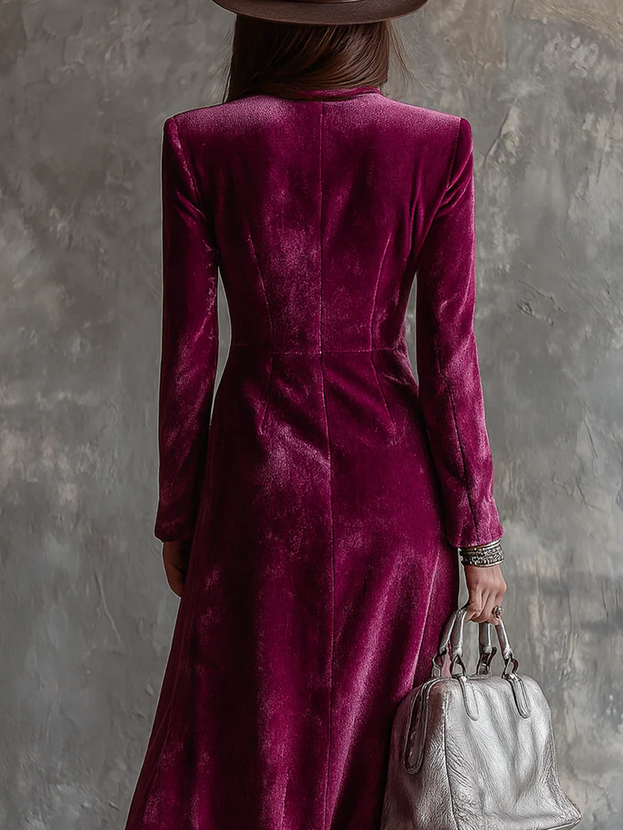 Vera™ – Velvet Blazer Maxi Dress